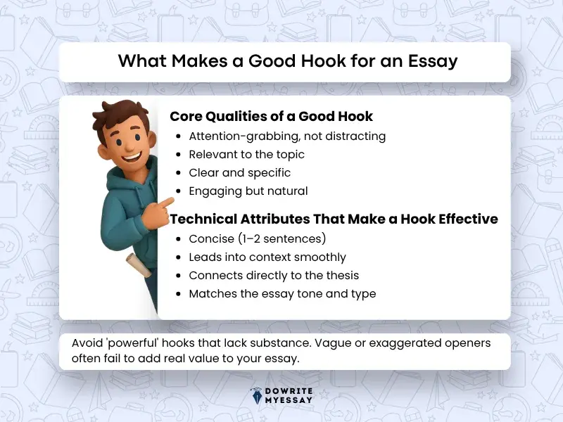 what makes a good hook for an essay with key qualities and writing guidelines